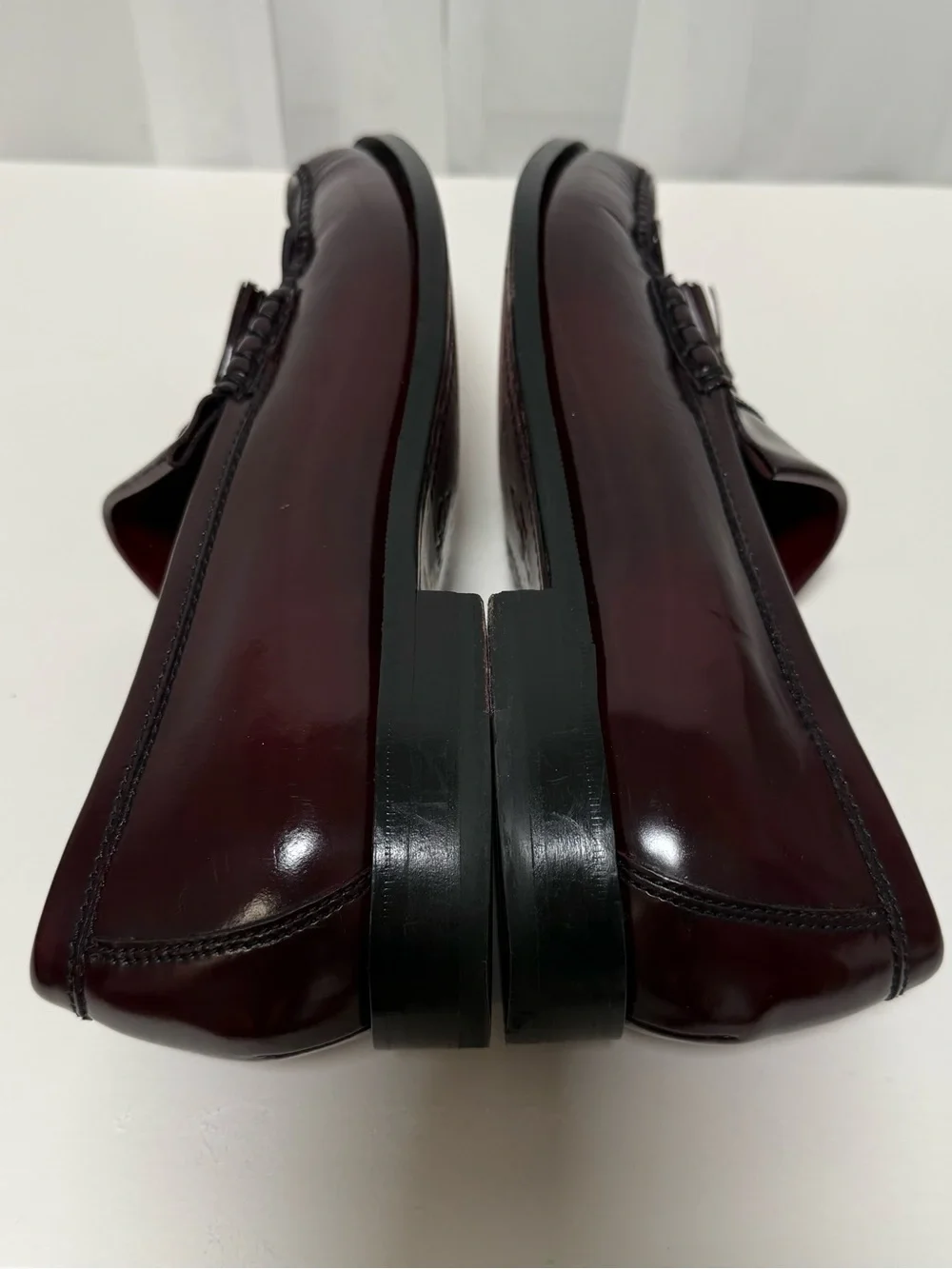 Men’s 9.5 Cole Haan Men's Dark Burgundy Tassel Leather Loafers